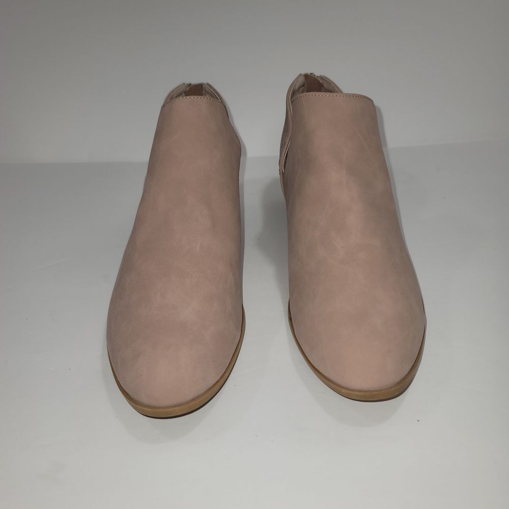 Western Ankle Booties 10 Suede Block Heel Festival Boho‎ Minimalist Office Work - Picture 2 of 9